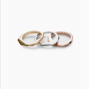 Kendra Scott Joel Stackable Ring Set. Size 7.